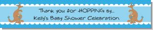 Kangaroo Blue - Personalized Baby Shower Banners