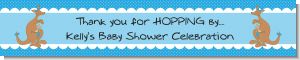 Kangaroo Blue - Personalized Baby Shower Banners