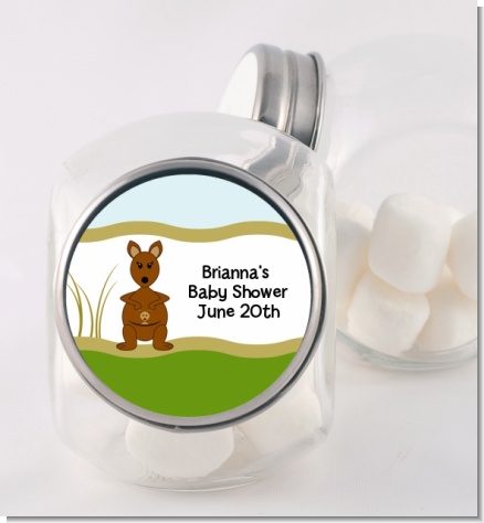 Kangaroo - Personalized Baby Shower Candy Jar