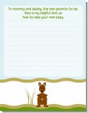 Kangaroo - Baby Shower Notes of Advice