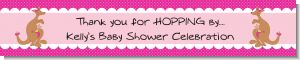 Kangaroo Pink - Personalized Baby Shower Banners