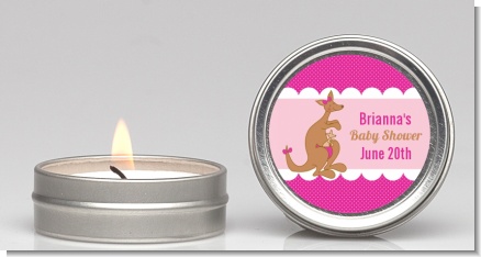 Kangaroo Pink - Baby Shower Candle Favors