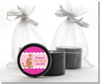 Kangaroo Pink - Baby Shower Black Candle Tin Favors