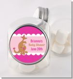 Kangaroo Pink - Personalized Baby Shower Candy Jar