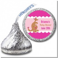 Kangaroo Pink - Hershey Kiss Baby Shower Sticker Labels