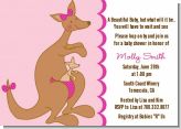 Kangaroo Pink - Baby Shower Invitations