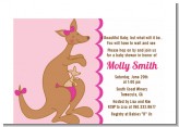 Kangaroo Pink - Baby Shower Petite Invitations