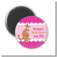 Kangaroo Pink - Personalized Baby Shower Magnet Favors thumbnail