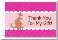 Kangaroo Pink - Baby Shower Thank You Cards