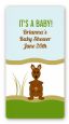 Kangaroo - Custom Rectangle Baby Shower Sticker/Labels thumbnail