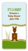 Kangaroo - Custom Rectangle Baby Shower Sticker/Labels