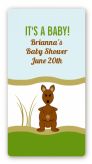 Kangaroo - Custom Rectangle Baby Shower Sticker/Labels