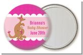 Kangaroo Pink - Personalized Baby Shower Pocket Mirror Favors