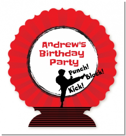 Karate Kid - Personalized Birthday Party Centerpiece Stand