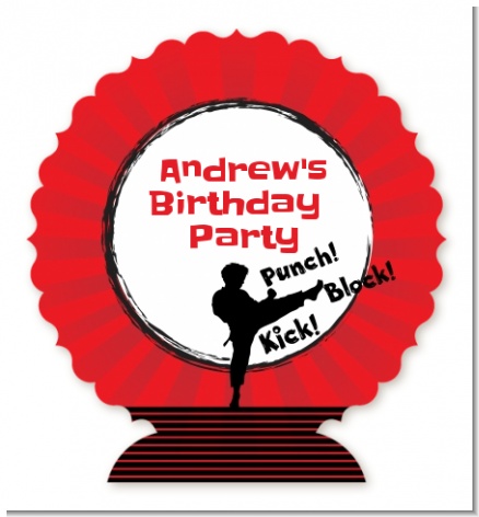 Karate Kid - Personalized Birthday Party Centerpiece Stand