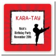 Karate Kid - Square Personalized Birthday Party Sticker Labels thumbnail