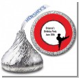 Karate Kid - Hershey Kiss Birthday Party Sticker Labels thumbnail