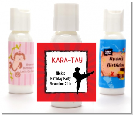 Karate Kid - Personalized Birthday Party Lotion Favors