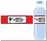 Karate Kid - Personalized Birthday Party Water Bottle Labels
