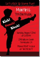 Karate Kid - Birthday Party Invitations