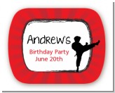 Karate Kid - Personalized Birthday Party Rounded Corner Stickers