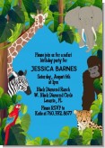 King of the Jungle Safari - Baby Shower Invitations