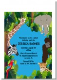 King of the Jungle Safari - Baby Shower Petite Invitations