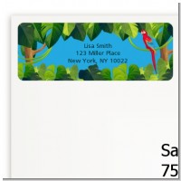 King of the Jungle Safari - Baby Shower Return Address Labels