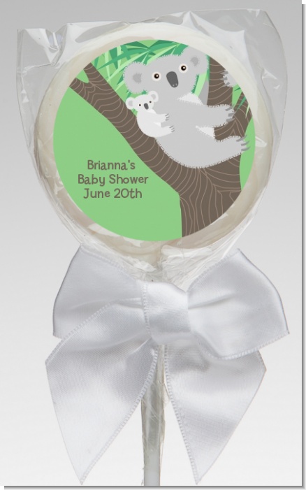 Koala Bear - Personalized Baby Shower Lollipop Favors