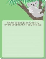Koala Bear - Baby Shower Notes of Advice