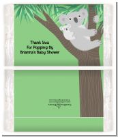 Koala Bear - Personalized Popcorn Wrapper Baby Shower Favors