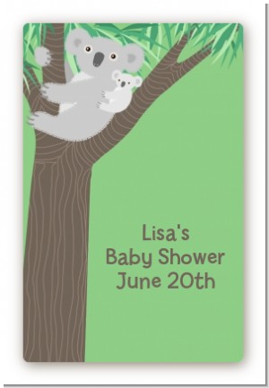 Koala Bear - Custom Large Rectangle Baby Shower Sticker/Labels