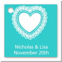 Lace of Hearts - Personalized Bridal Shower Card Stock Favor Tags