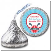 Lacrosse - Hershey Kiss Birthday Party Sticker Labels