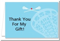 Lacrosse - Birthday Party Thank You Cards