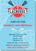 Lacrosse - Birthday Party Invitations