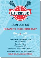 Lacrosse - Birthday Party Invitations