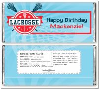 Lacrosse - Personalized Birthday Party Candy Bar Wrappers
