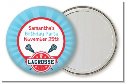Lacrosse - Personalized Birthday Party Pocket Mirror Favors