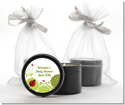 Ladybug - Baby Shower Black Candle Tin Favors