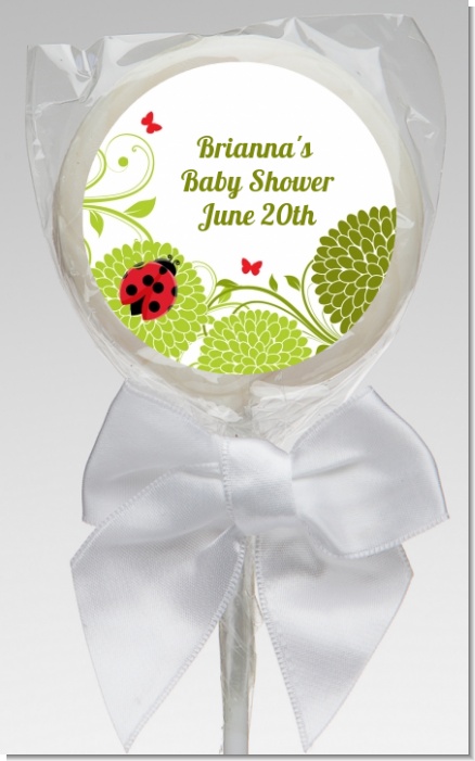 Ladybug - Personalized Baby Shower Lollipop Favors