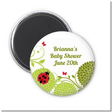 Ladybug - Personalized Baby Shower Magnet Favors