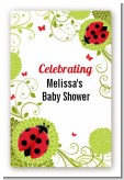 Ladybug - Custom Large Rectangle Baby Shower Sticker/Labels