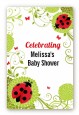 Ladybug - Custom Large Rectangle Baby Shower Sticker/Labels thumbnail