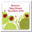 Ladybug - Square Personalized Baby Shower Sticker Labels thumbnail