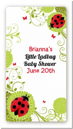 Ladybug - Custom Rectangle Baby Shower Sticker/Labels