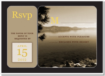 Lake Tahoe - Bridal Shower RSVP Cards