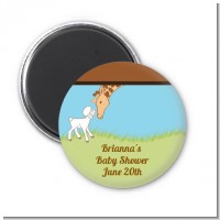 Lamb & Giraffe - Personalized Baby Shower Magnet Favors