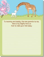 Lamb & Giraffe - Baby Shower Notes of Advice