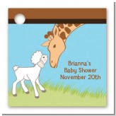 Lamb & Giraffe - Personalized Baby Shower Card Stock Favor Tags